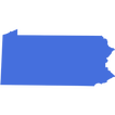 Pennsylvania State Blue Silhouette