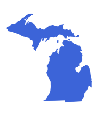 Michigan State Blue Silhouette Michigan State Blue Silhouette