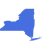 New York State Blue Silhouette New York State Blue Silhouette