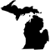 Michigan State Black Silhouette