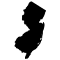 New Jersey State Black Silhouette