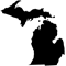 Michigan State Black Silhouette