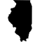 Illinois State Black Silhouette