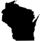 Wisconsin State Black Silhouette