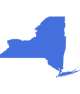 New York State Blue Silhouette