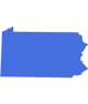 Pennsylvania State Blue Silhouette