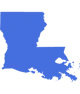Louisiana State Blue Silhouette