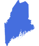 Maine State Blue Silhouette
